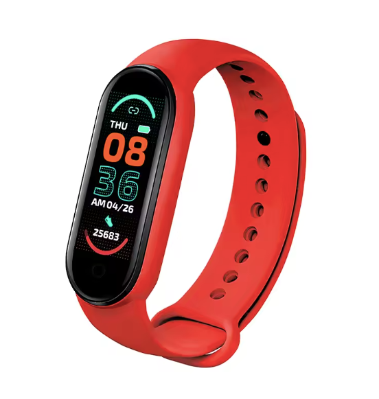 M6 Smartwatch Fitness Red