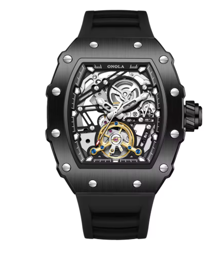 Silicone Mechanical Watch Black