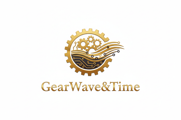 Logotipo GearWave&Time com fundo claro